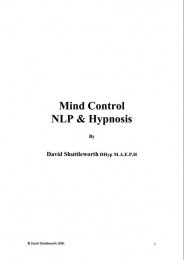 Mind Control Nlp and Hypnosis by David Shuttleworth
