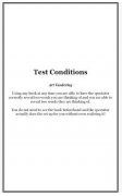Test Conditions by Art Vanderlay