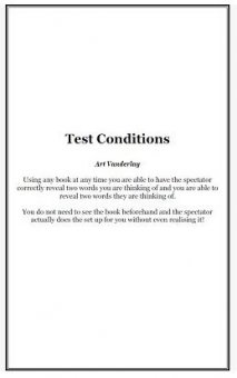 Test Conditions by Art Vanderlay